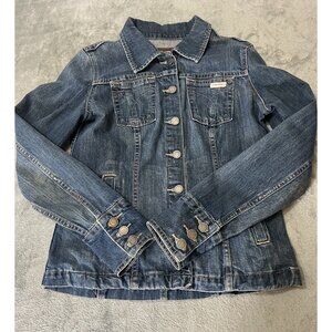 VTG Calvin Klein Women’s Medium Denim Jean Jacket Trucker Designer Classic